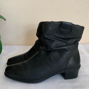 Rieker Kendra Black Leather Boots Woman’s  EU37 US6.5